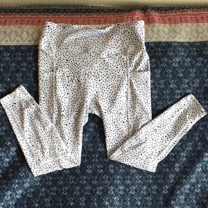 Awesome leggings white w black polka dots.Women MEDIUM. New but NOT tag.